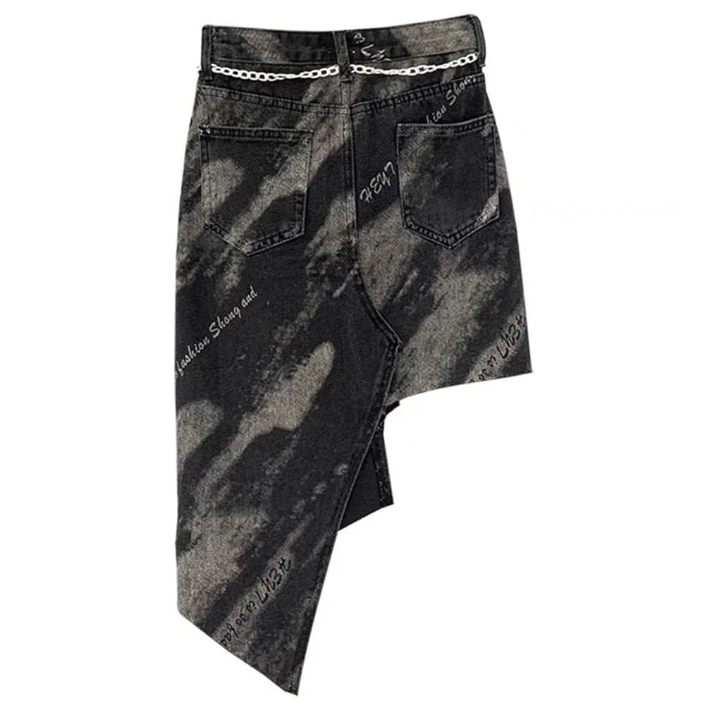 Grunge Aesthetic Asymmetric Skirt — view 2 Grunge Aesthetic Asymmetric Skirt — view 2
