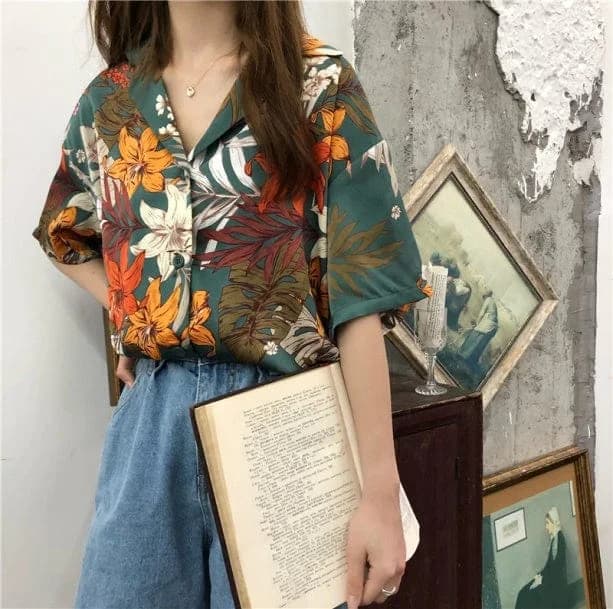 70s Floral Shirt — view 1 70s Floral Shirt — view 1