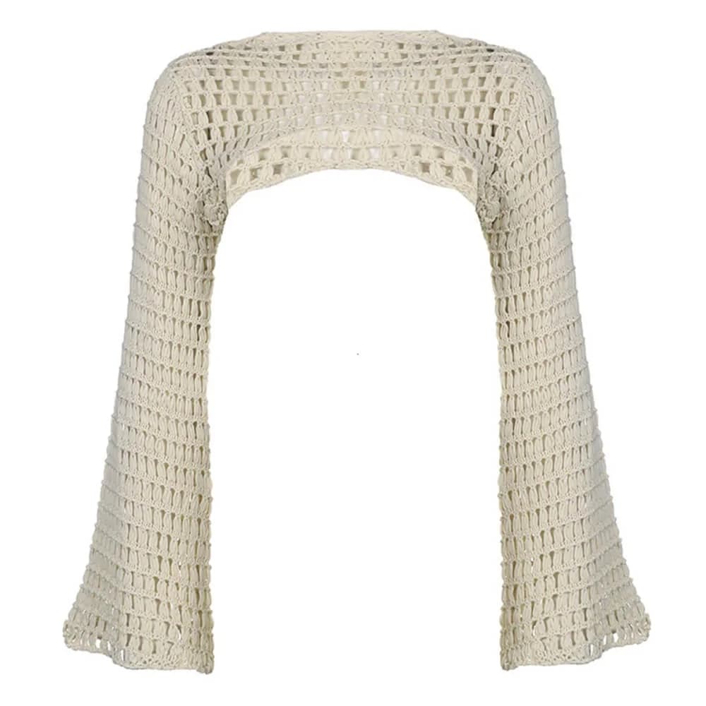 Crochet Bolero Shrug Top — view 2 Crochet Bolero Shrug Top — view 2