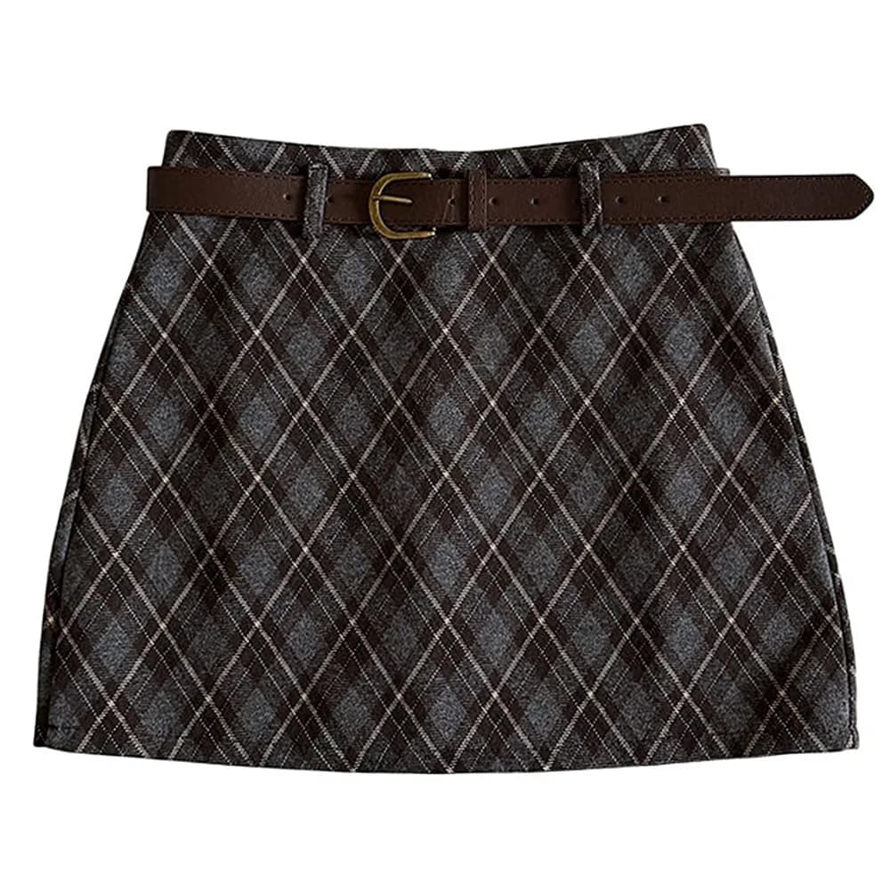 Library Crush Argyle Mini Skirt — view 3 Library Crush Argyle Mini Skirt — view 3