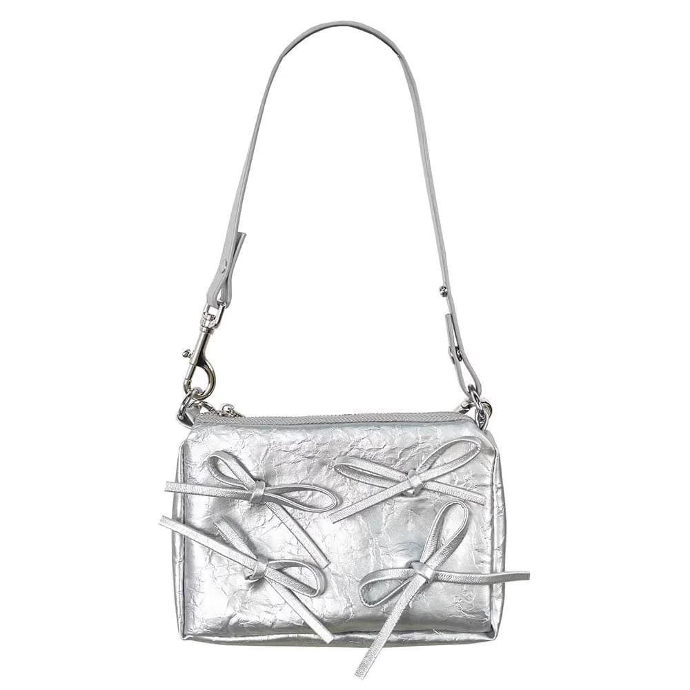 Silver Bows Shoulder Bag — view 1 Silver Bows Shoulder Bag — view 1