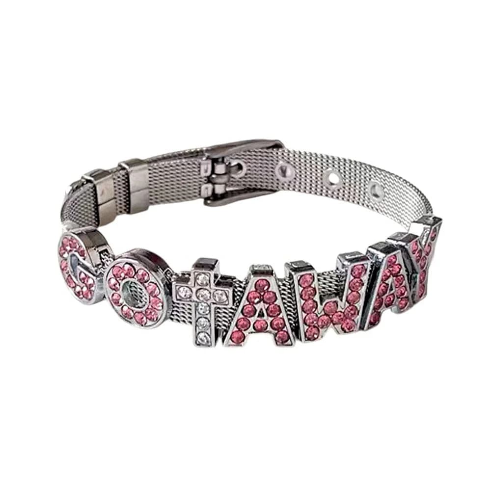 Go Away Rhinestone Bracelet — view 1 Go Away Rhinestone Bracelet — view 1