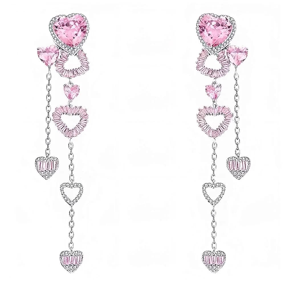 Pretty Please Heart Drop Earrings — view 1 Pretty Please Heart Drop Earrings — view 1