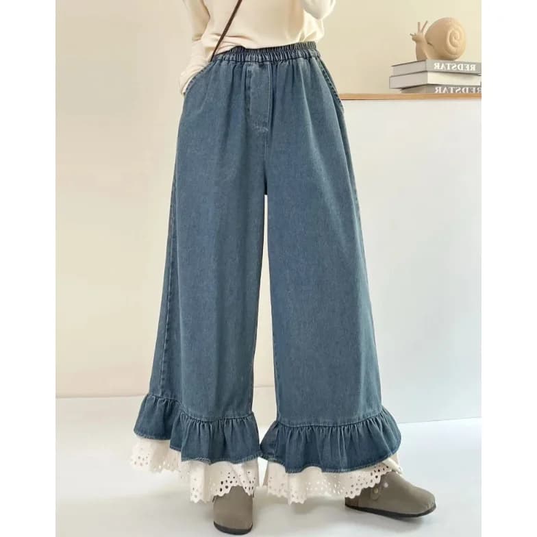 Coquette Wide Leg Jeans — view 2 Coquette Wide Leg Jeans — view 2