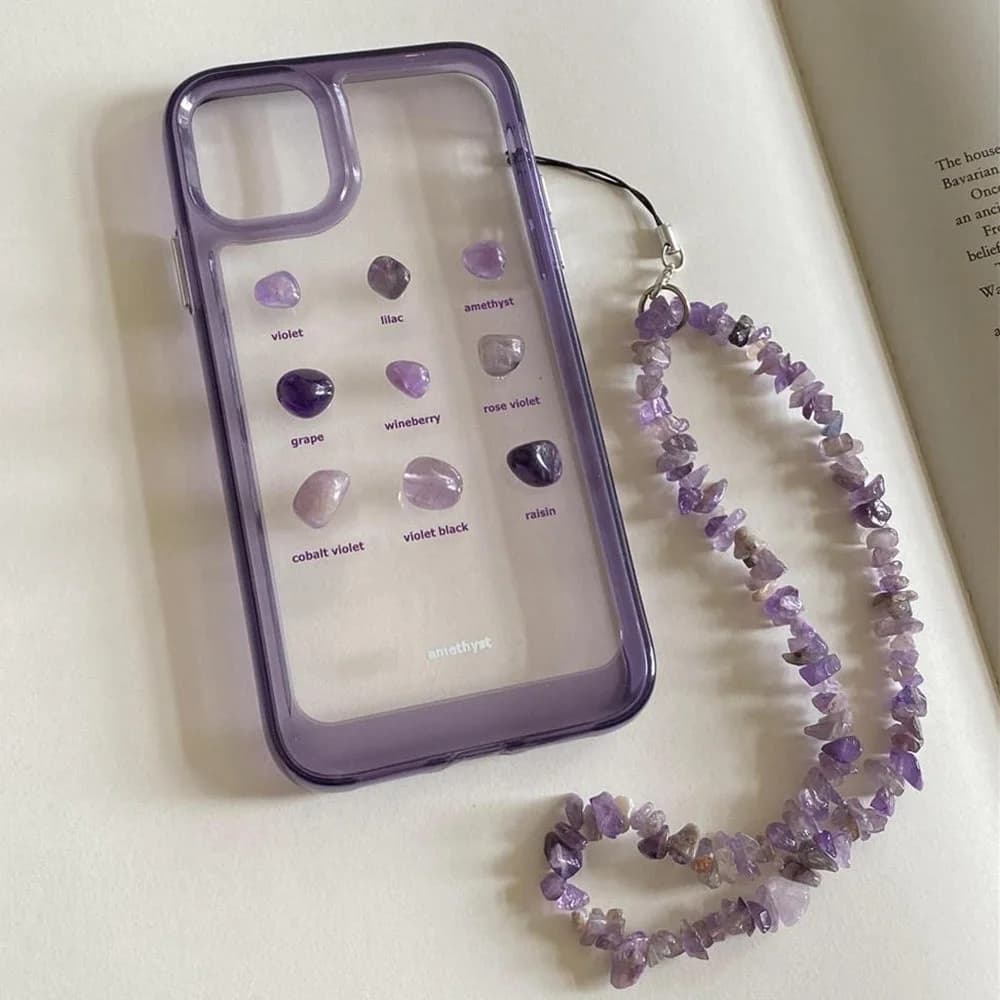 Purple Crystal Aesthetic iPhone Case — view 2 Purple Crystal Aesthetic iPhone Case — view 2