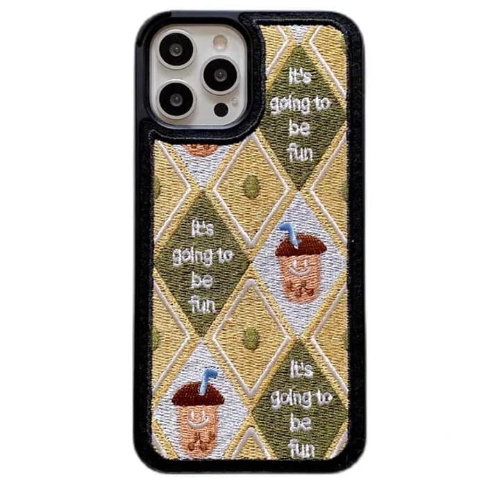 Acorn Argyle iPhone Case — view 1 Acorn Argyle iPhone Case — view 1