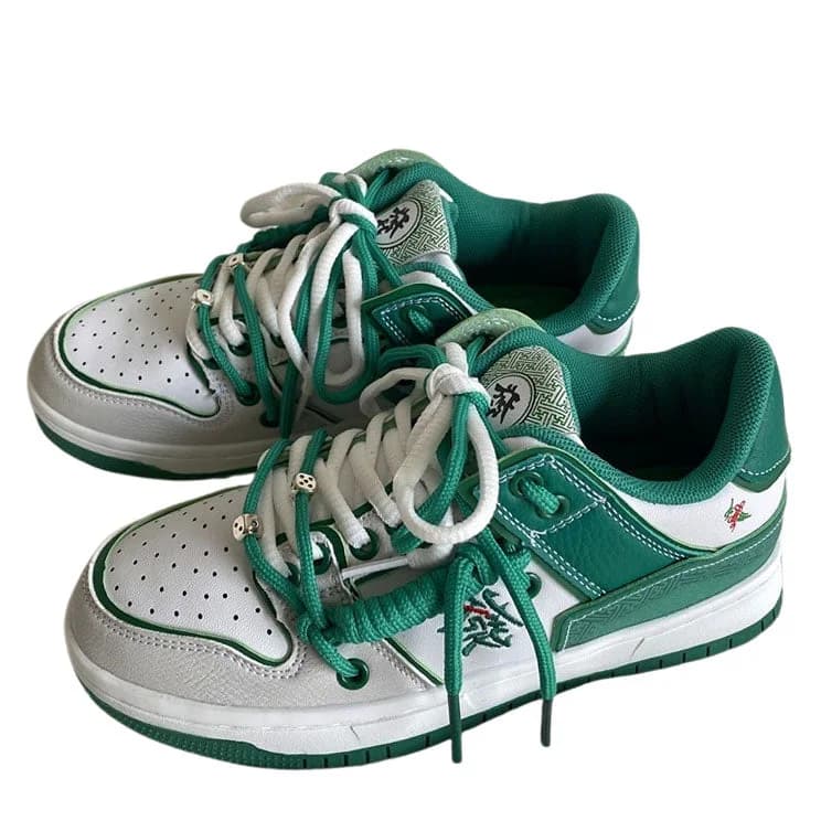 Hieroglyph Embroidery Aesthetic Sneakers — view 2 Hieroglyph Embroidery Aesthetic Sneakers — view 2