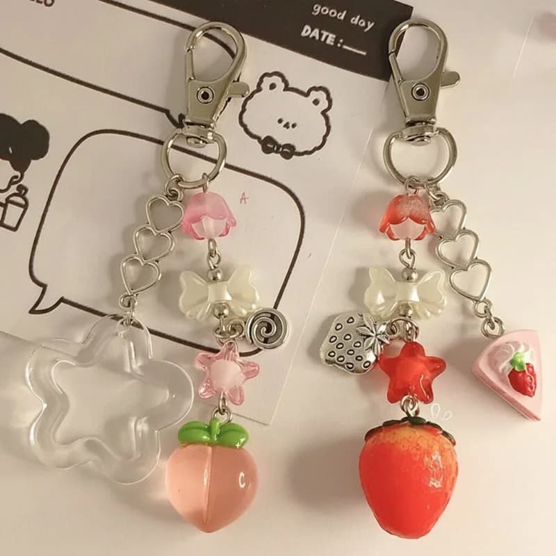 Kawaii Cute Fruits Keychains — view 1 Kawaii Cute Fruits Keychains — view 1