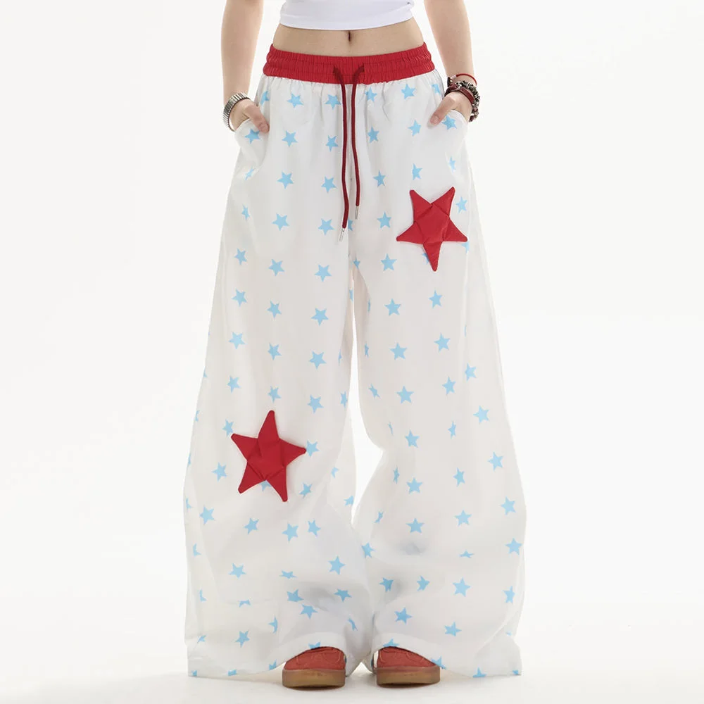Star Girl Aesthetic Wide-Leg Trousers — view 2 Star Girl Aesthetic Wide-Leg Trousers — view 2