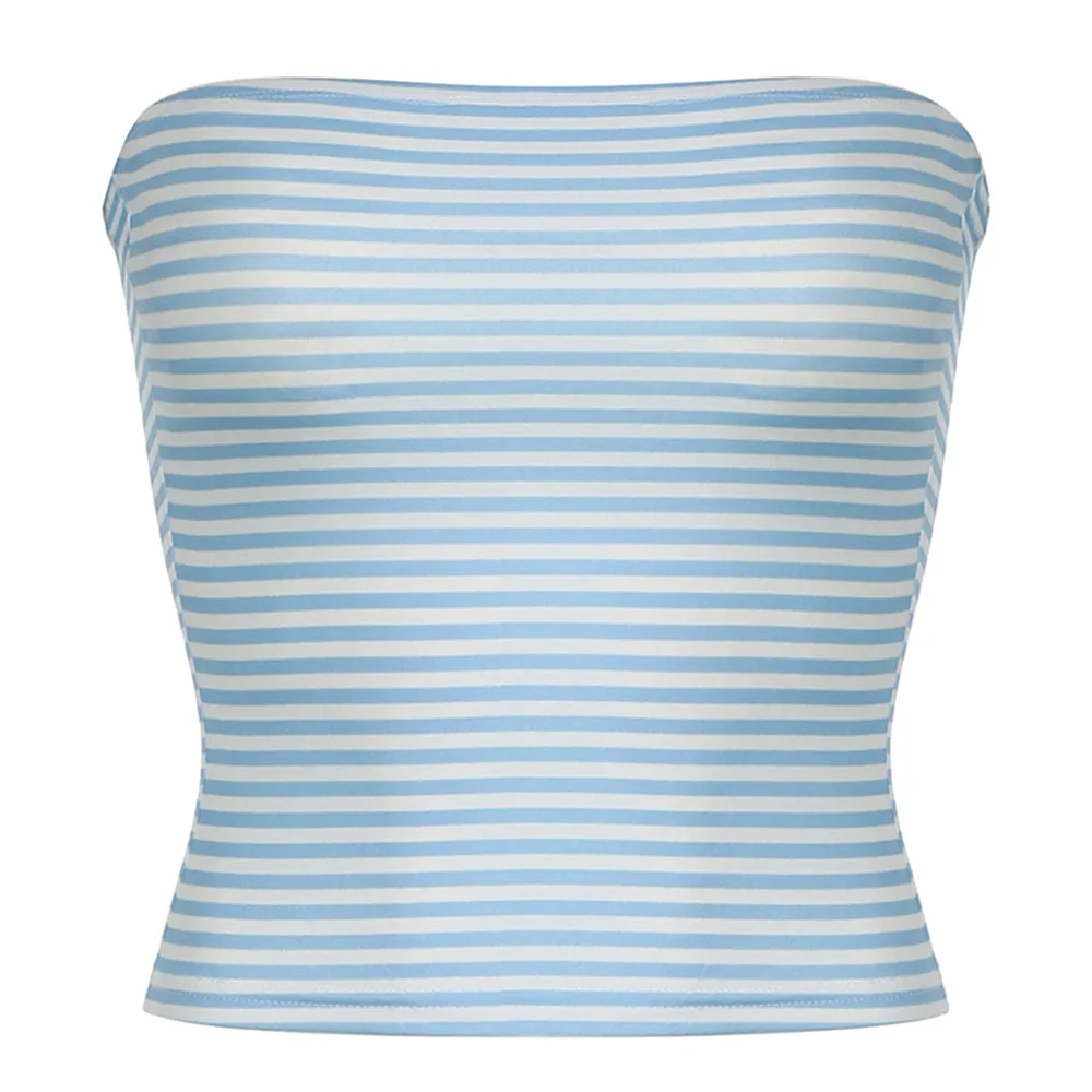 Coastal Vibes Blue Tube Top — view 1 Coastal Vibes Blue Tube Top — view 1