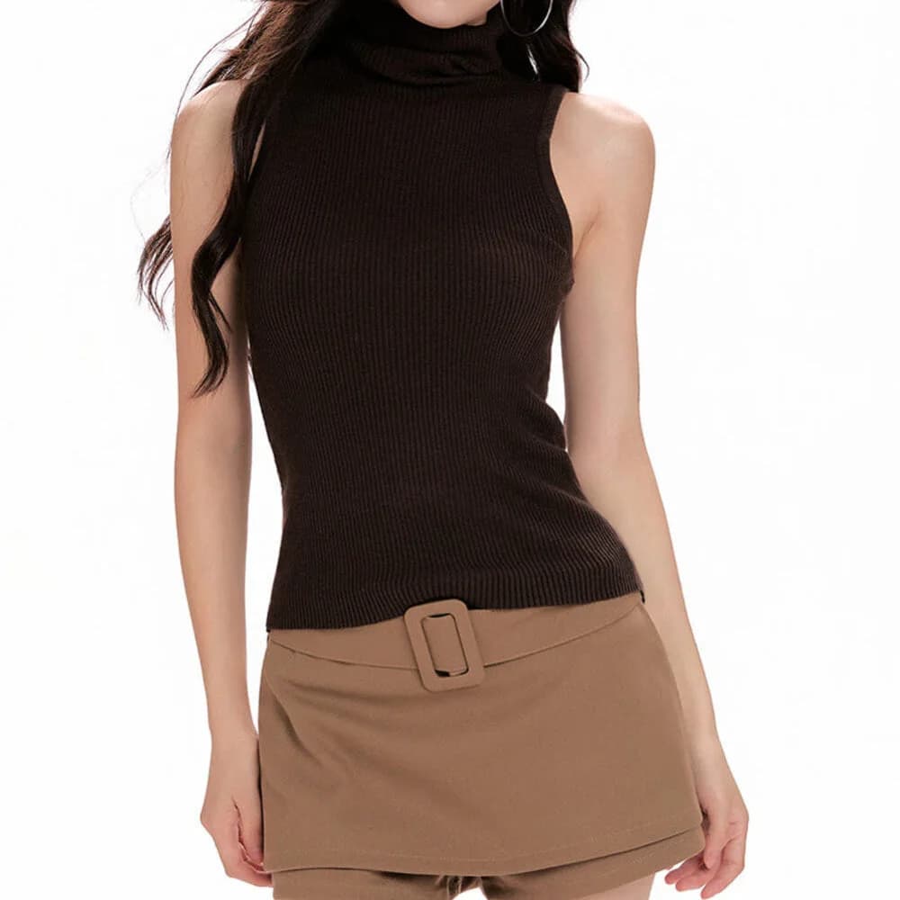 Warm Vibes Brown Knit Top — view 2 Warm Vibes Brown Knit Top — view 2