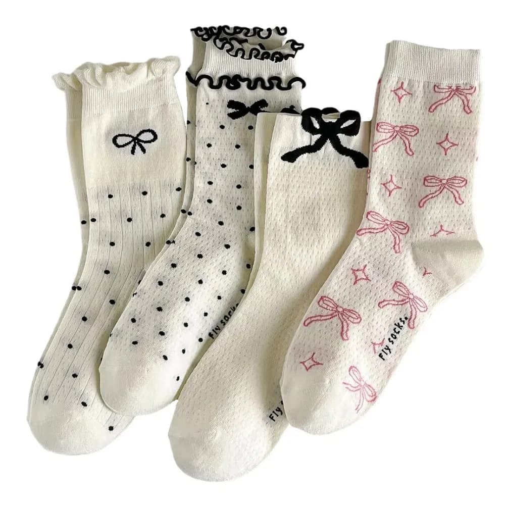Coquette Style Bow Socks — view 1 Coquette Style Bow Socks — view 1