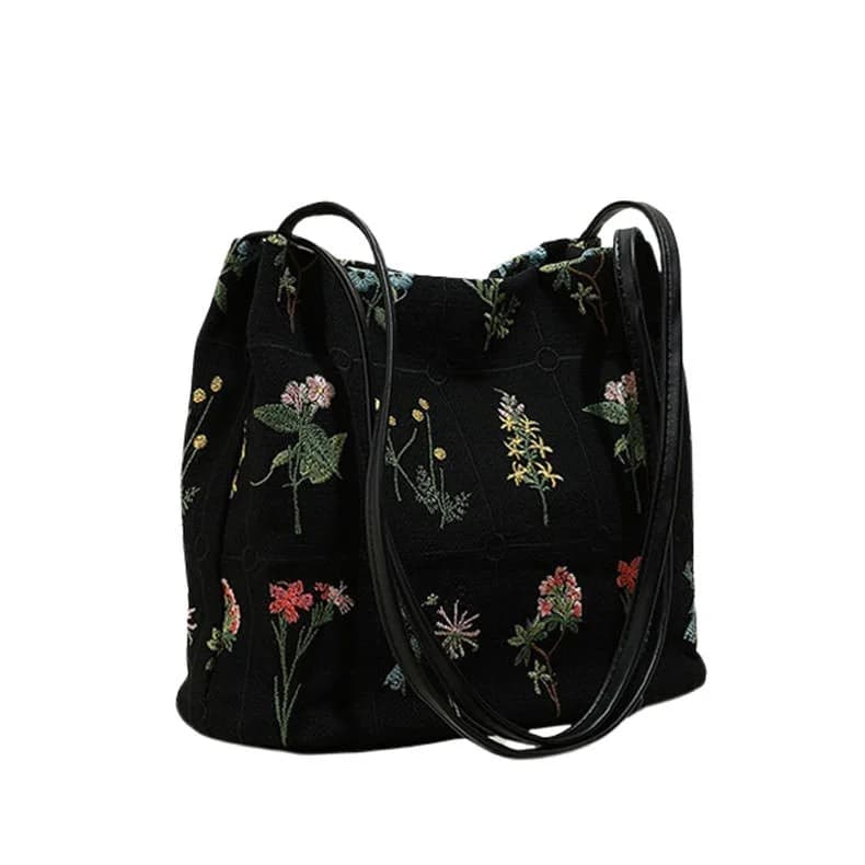 Plant Mom Aesthetic Flower Embroidery Bag — view 1 Plant Mom Aesthetic Flower Embroidery Bag — view 1
