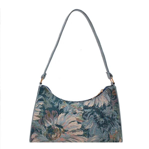 Flower Oil Painting Baguette Bag — view 1 Flower Oil Painting Baguette Bag — view 1