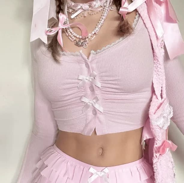 Long Sleeve Bow Top — view 2 Long Sleeve Bow Top — view 2