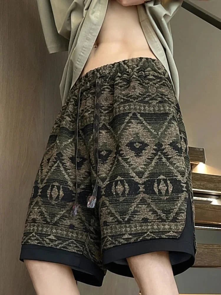 Y2k Vintage Ethnic Shorts — view 2 Y2k Vintage Ethnic Shorts — view 2