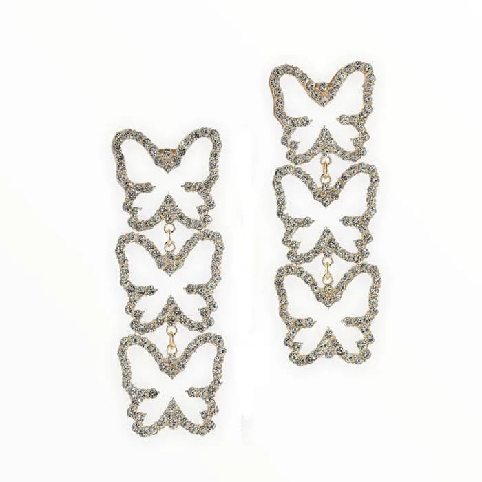 Y2K Rhinestone Drop Earrings — view 1 Y2K Rhinestone Drop Earrings — view 1