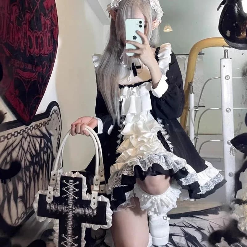 Courting The Priest Ruffled Dress — view 1 Courting The Priest Ruffled Dress — view 1
