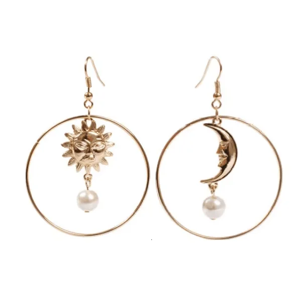 Moon And Star Earrings — view 1 Moon And Star Earrings — view 1