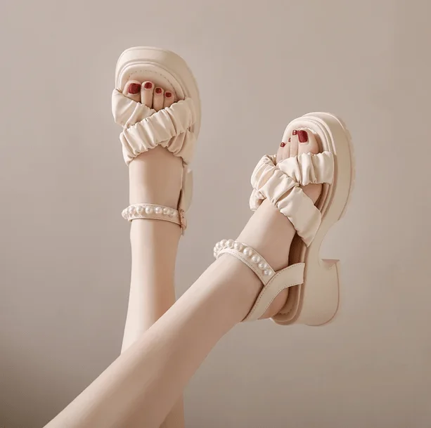 AesthetiChic Pearl Platforms — view 2 AesthetiChic Pearl Platforms — view 2