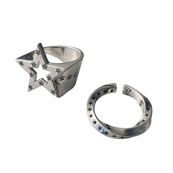 00's Nostalgia Star-Shaped Rhinestone Ring — view 1 00's Nostalgia Star-Shaped Rhinestone Ring — view 1