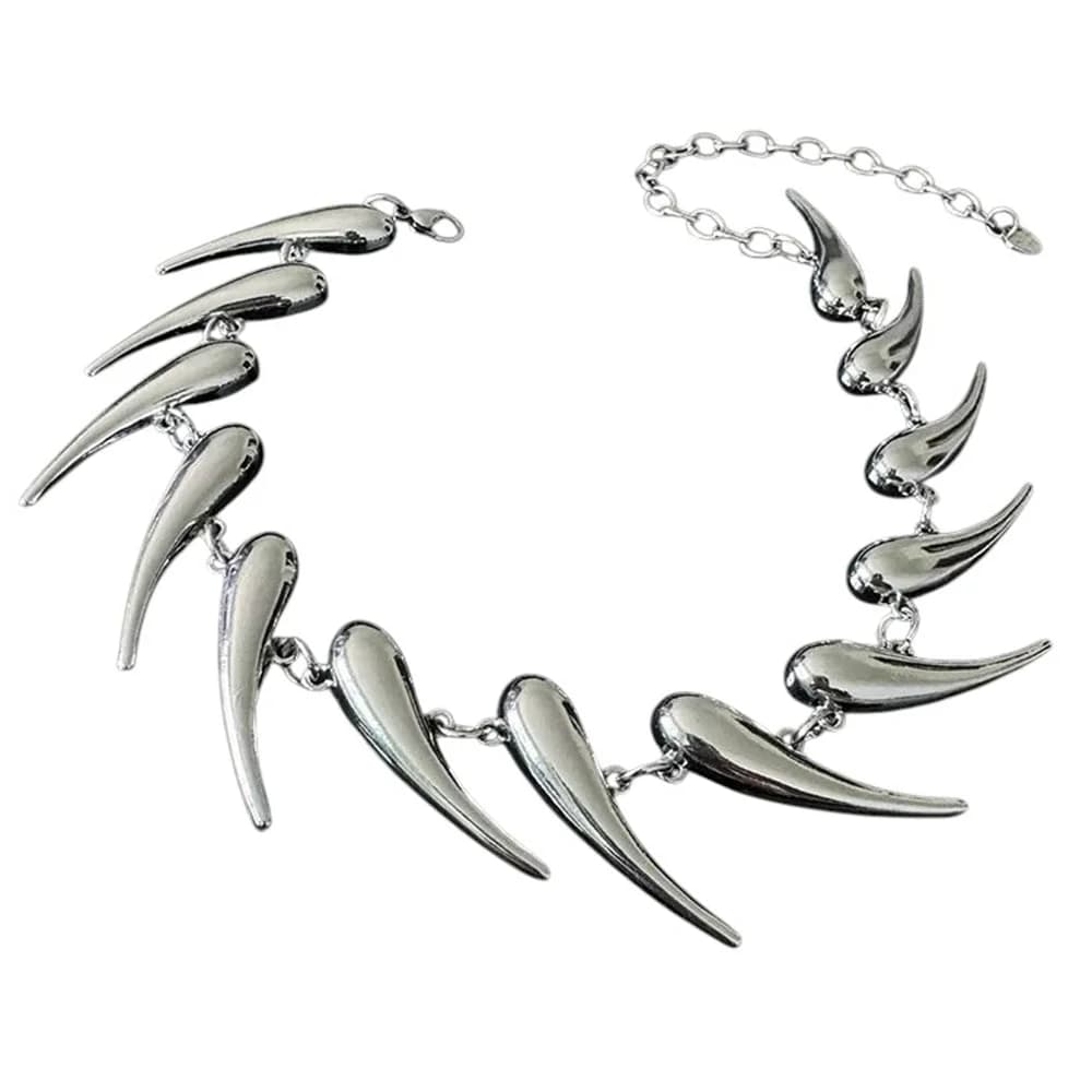 Grunge Aesthetic Spike Choker Necklace — view 2 Grunge Aesthetic Spike Choker Necklace — view 2