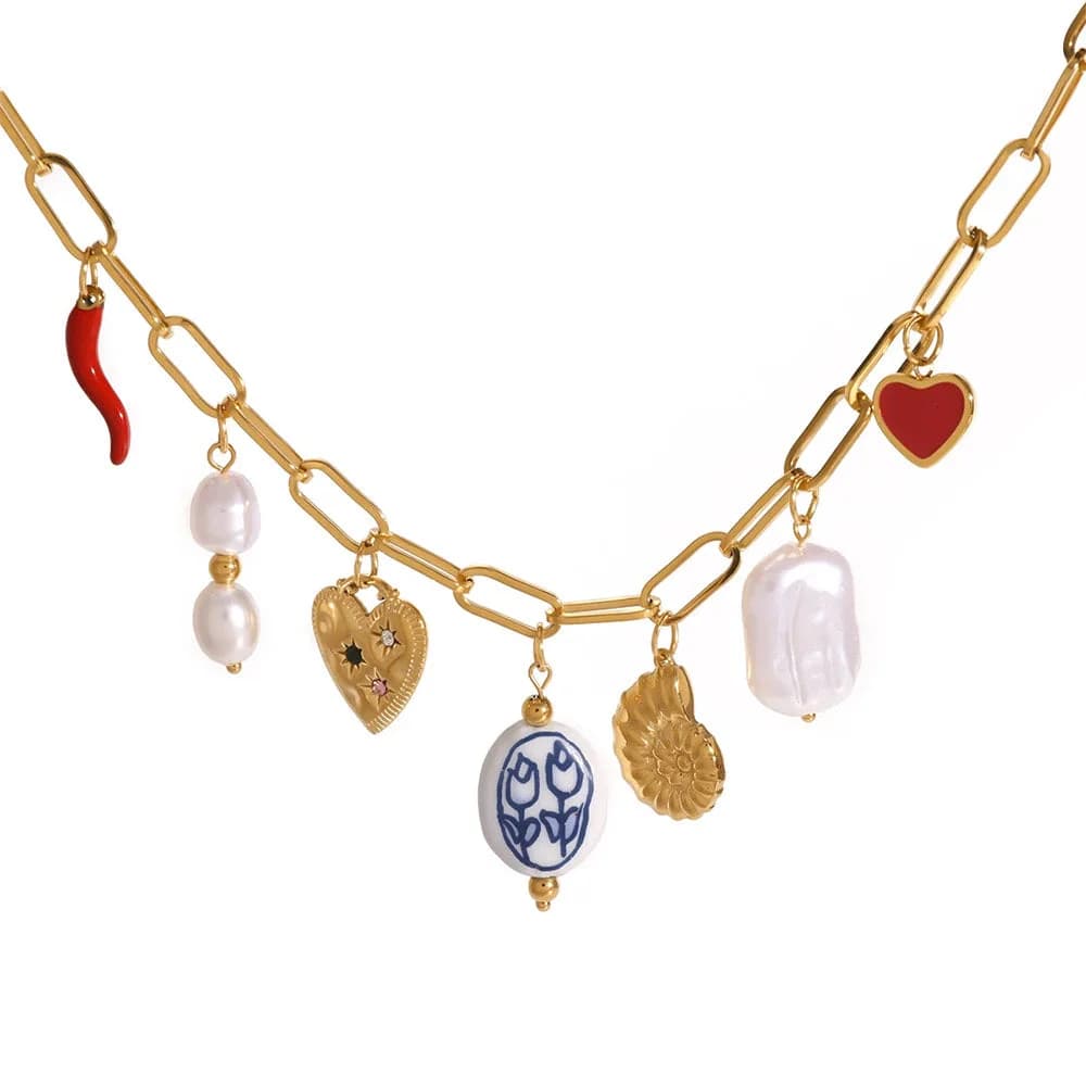Love Token Charm Necklace — view 2 Love Token Charm Necklace — view 2