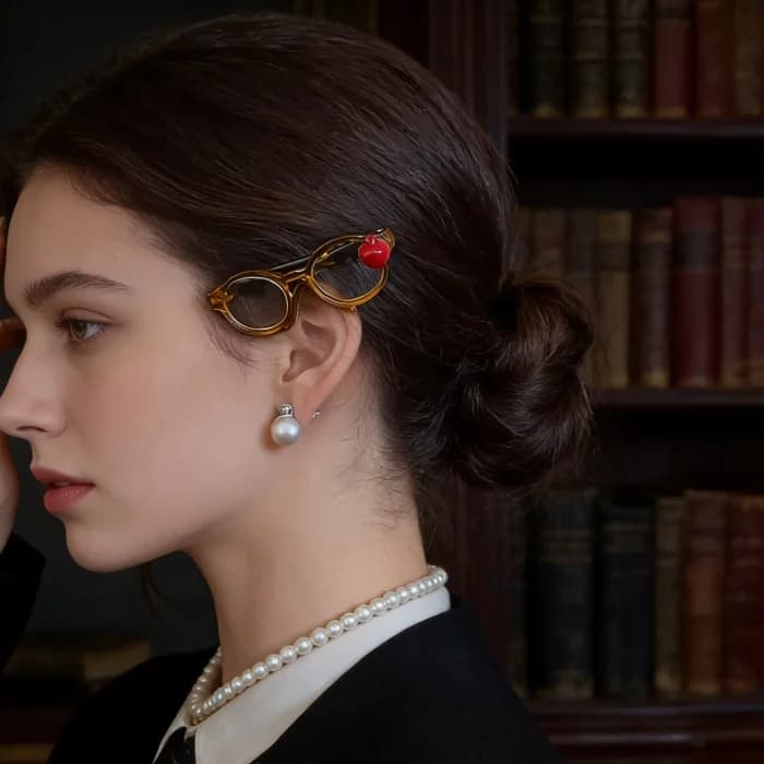 Library Hours Hair Pin — view 2 Library Hours Hair Pin — view 2