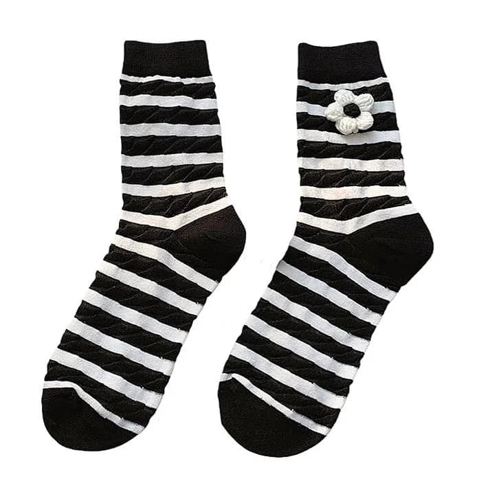 Grunge Aesthetic Flower Socks — view 1 Grunge Aesthetic Flower Socks — view 1