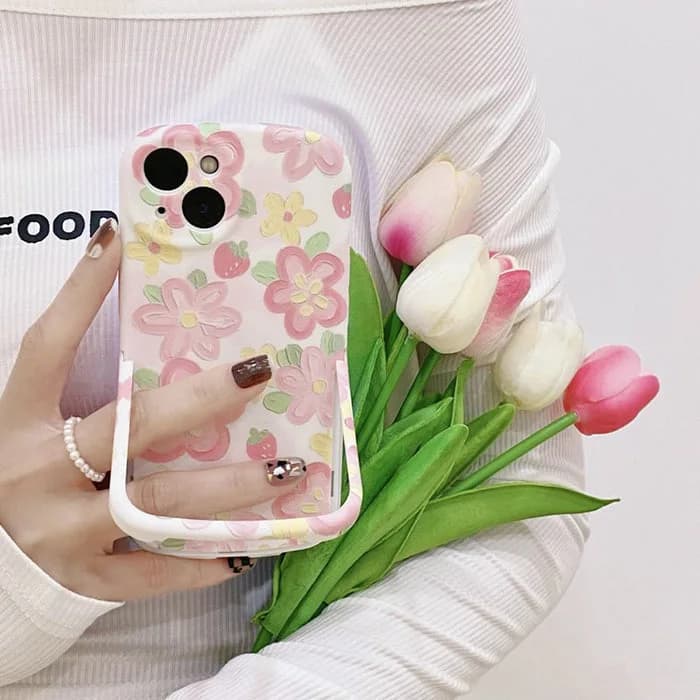 Flowers & Strawberry iPhone Case — view 2 Flowers & Strawberry iPhone Case — view 2