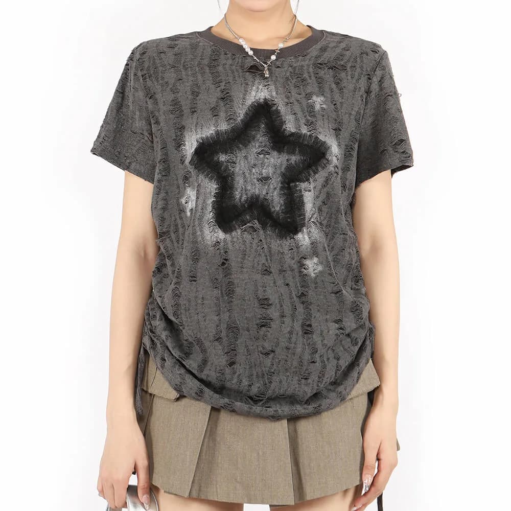 Star Print Relaxed Fit T-Shirt — view 2 Star Print Relaxed Fit T-Shirt — view 2
