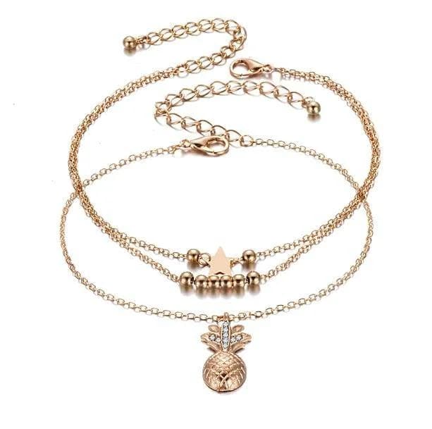 Pineapple Vibes Anklet — view 1 Pineapple Vibes Anklet — view 1