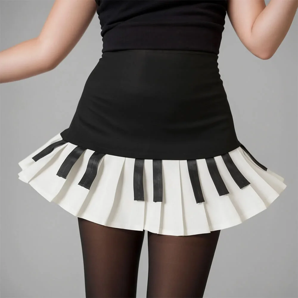 Piano Key Pleated Skirt — view 2 Piano Key Pleated Skirt — view 2