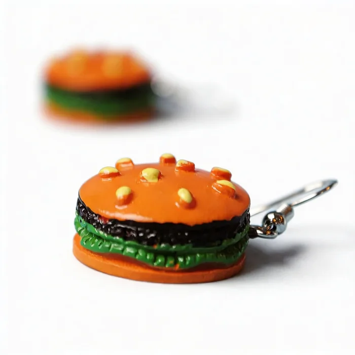 Eat The Product – Burger Earrings — view 2 Eat The Product – Burger Earrings — view 2