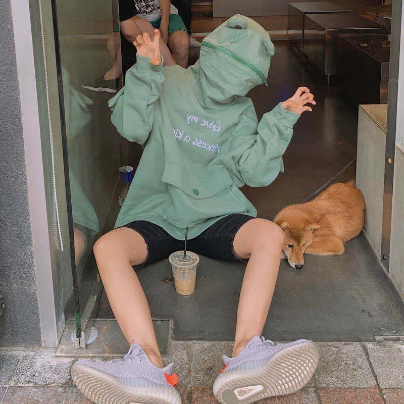 Kawaii Frog Hoodie — view 3 Kawaii Frog Hoodie — view 3