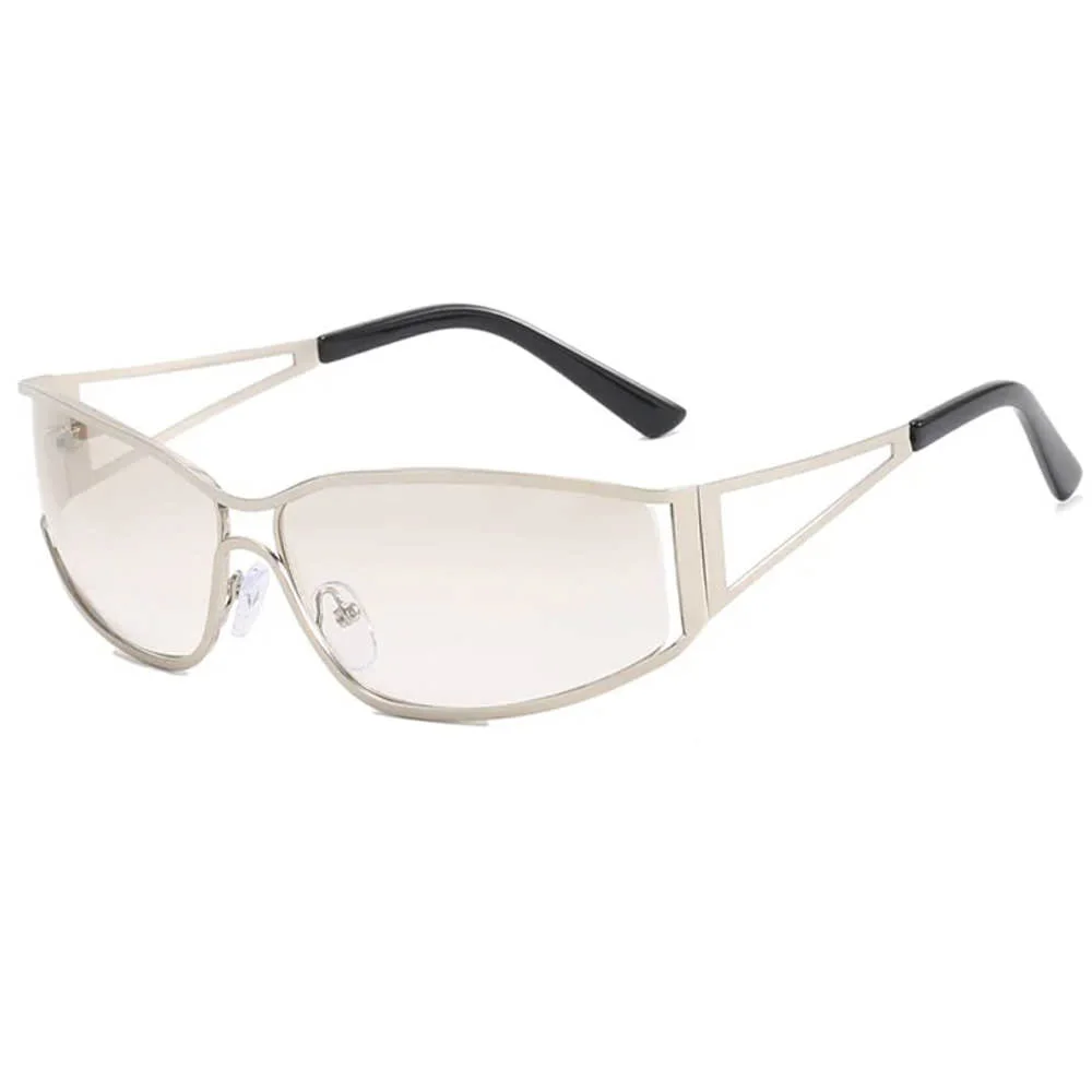 Glitch Mode Angular Wrap Sunglasses — view 2 Glitch Mode Angular Wrap Sunglasses — view 2
