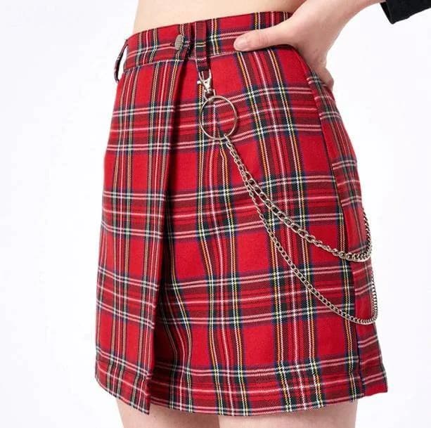 Red Checkered Skirt — view 2 Red Checkered Skirt — view 2
