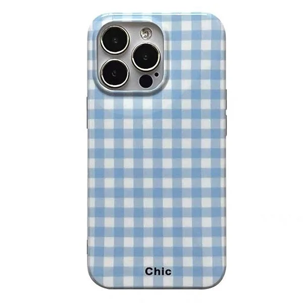 Danish Pastel Checkered IPhone Case — view 1 Danish Pastel Checkered IPhone Case — view 1