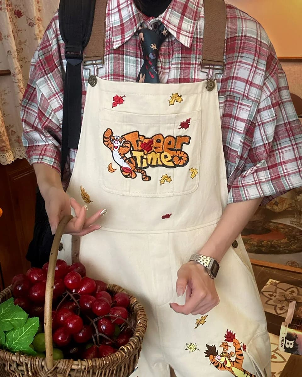 90's Kids Embroidery Overalls — view 1 90's Kids Embroidery Overalls — view 1