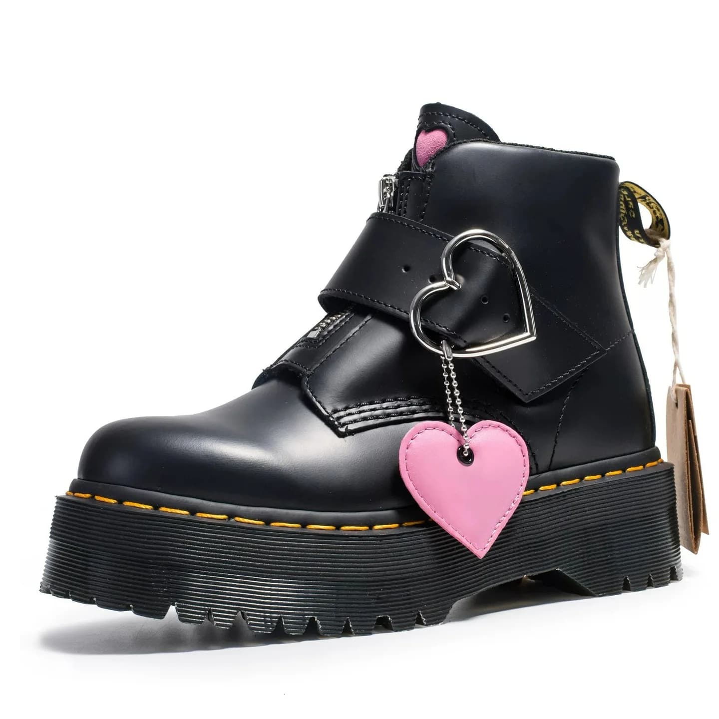 Heart Buckle Platform Boots — view 1 Heart Buckle Platform Boots — view 1