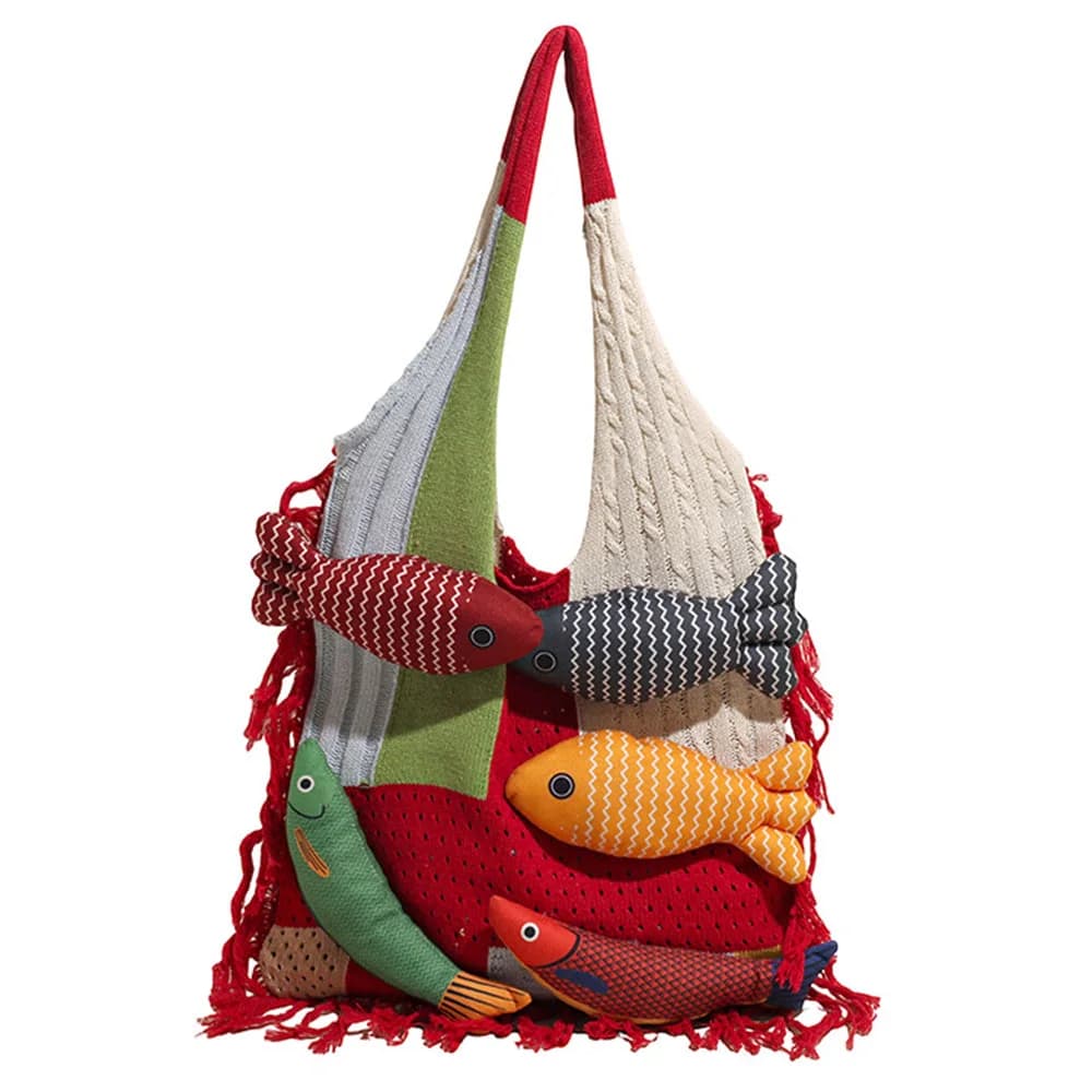 Fish Crochet Shoulder Bag — view 1 Fish Crochet Shoulder Bag — view 1