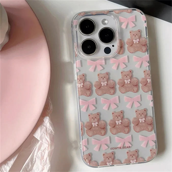 Bow Bear iPhone Case — view 2 Bow Bear iPhone Case — view 2