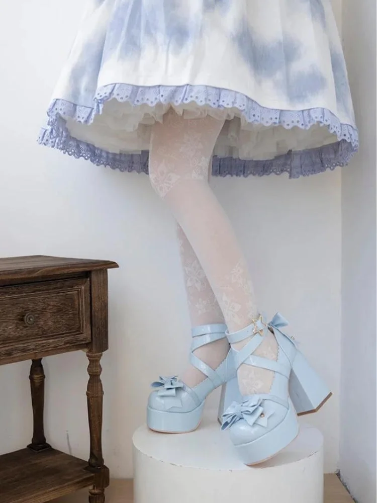 Coquette Bow Star Buckled Platform High Heels — view 2 Coquette Bow Star Buckled Platform High Heels — view 2