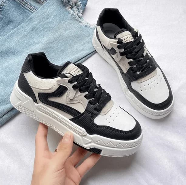 Black & White Aesthetic Sneakers — view 2 Black & White Aesthetic Sneakers — view 2