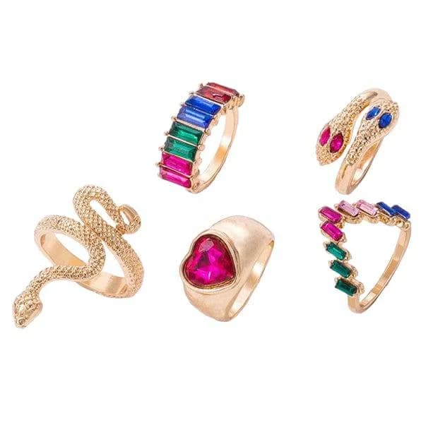 Rainbow Serpent Rings — view 1 Rainbow Serpent Rings — view 1