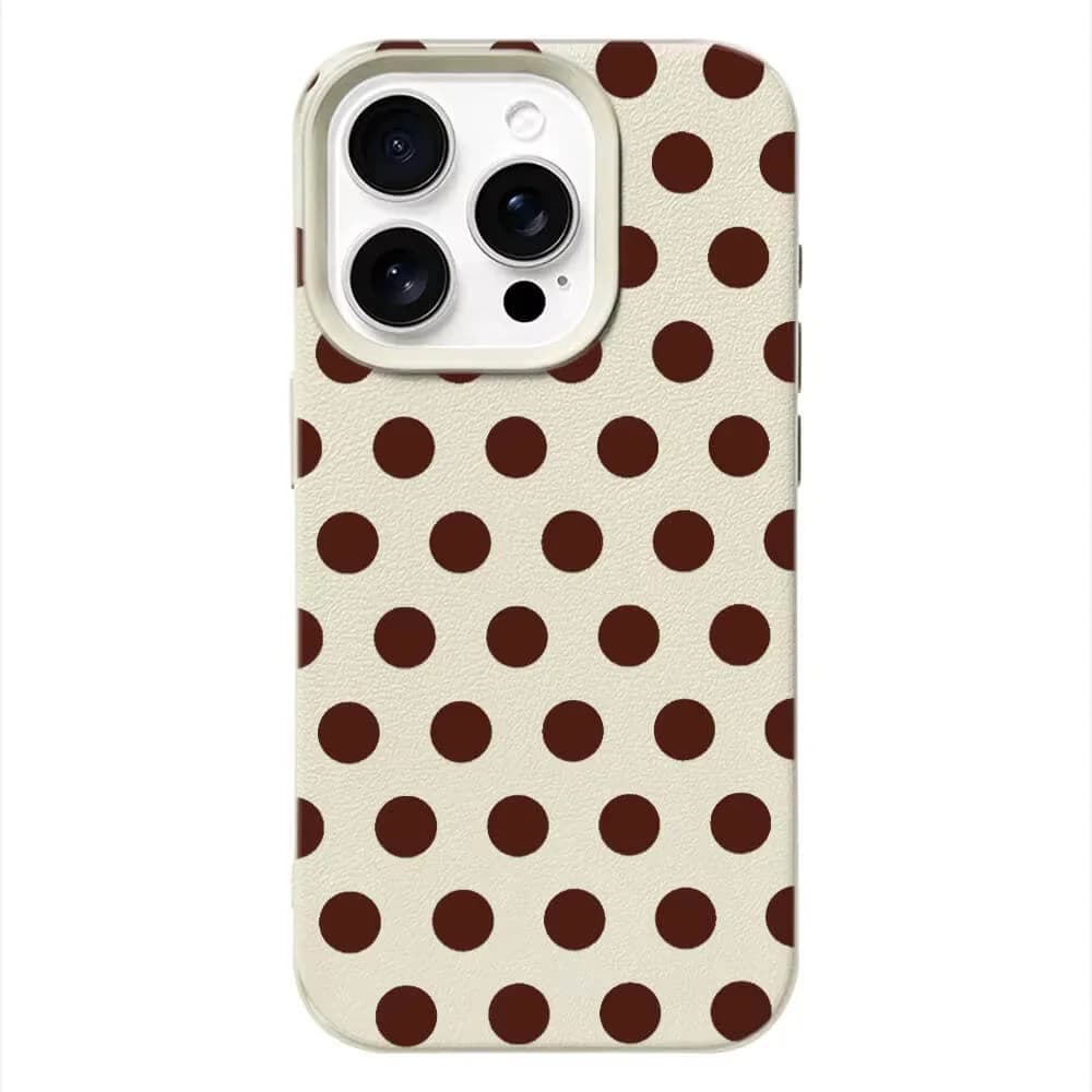 Preppy Polka Dot Textured iPhone Case — view 1 Preppy Polka Dot Textured iPhone Case — view 1