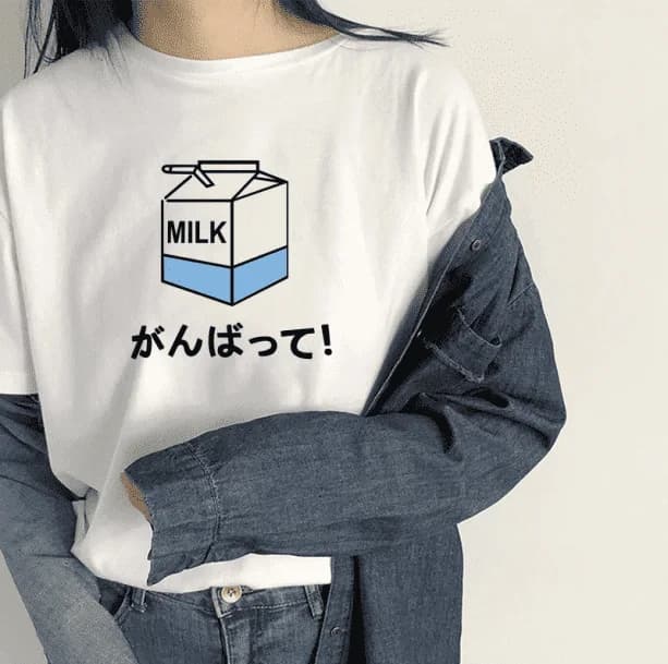 Cartoon Milk Tee — view 2 Cartoon Milk Tee — view 2