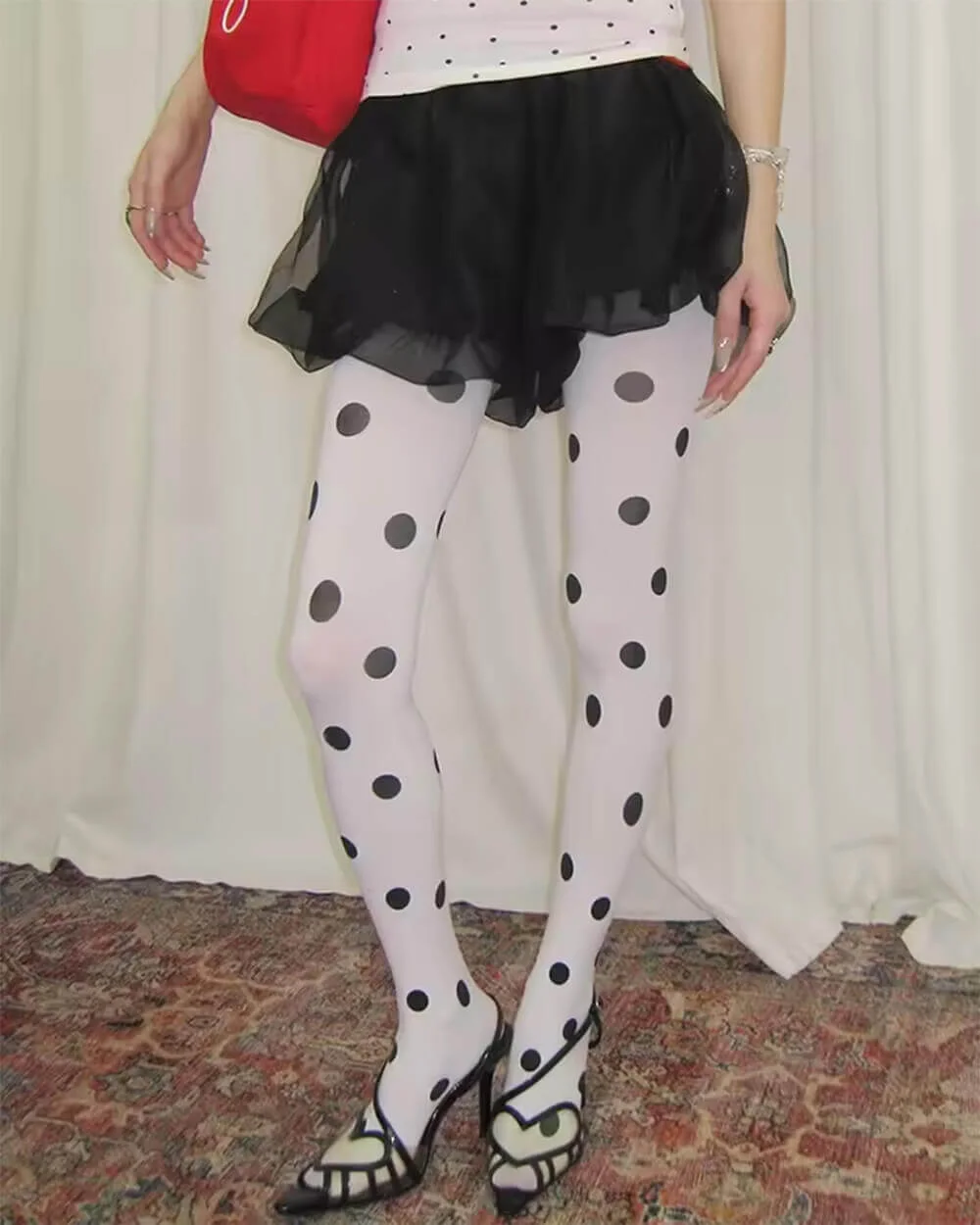 Missed Calls Polka Dot Tights — view 2 Missed Calls Polka Dot Tights — view 2