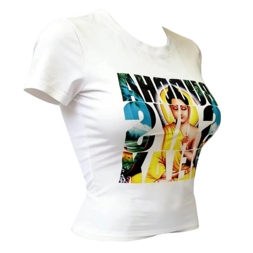 Buddha Says Relax Baby Tee — view 2 Buddha Says Relax Baby Tee — view 2