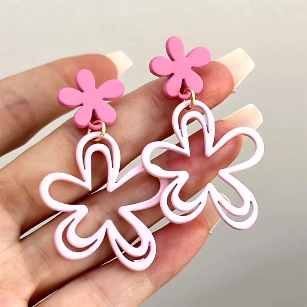 Indie Aesthetic Flower Earrings — view 2 Indie Aesthetic Flower Earrings — view 2